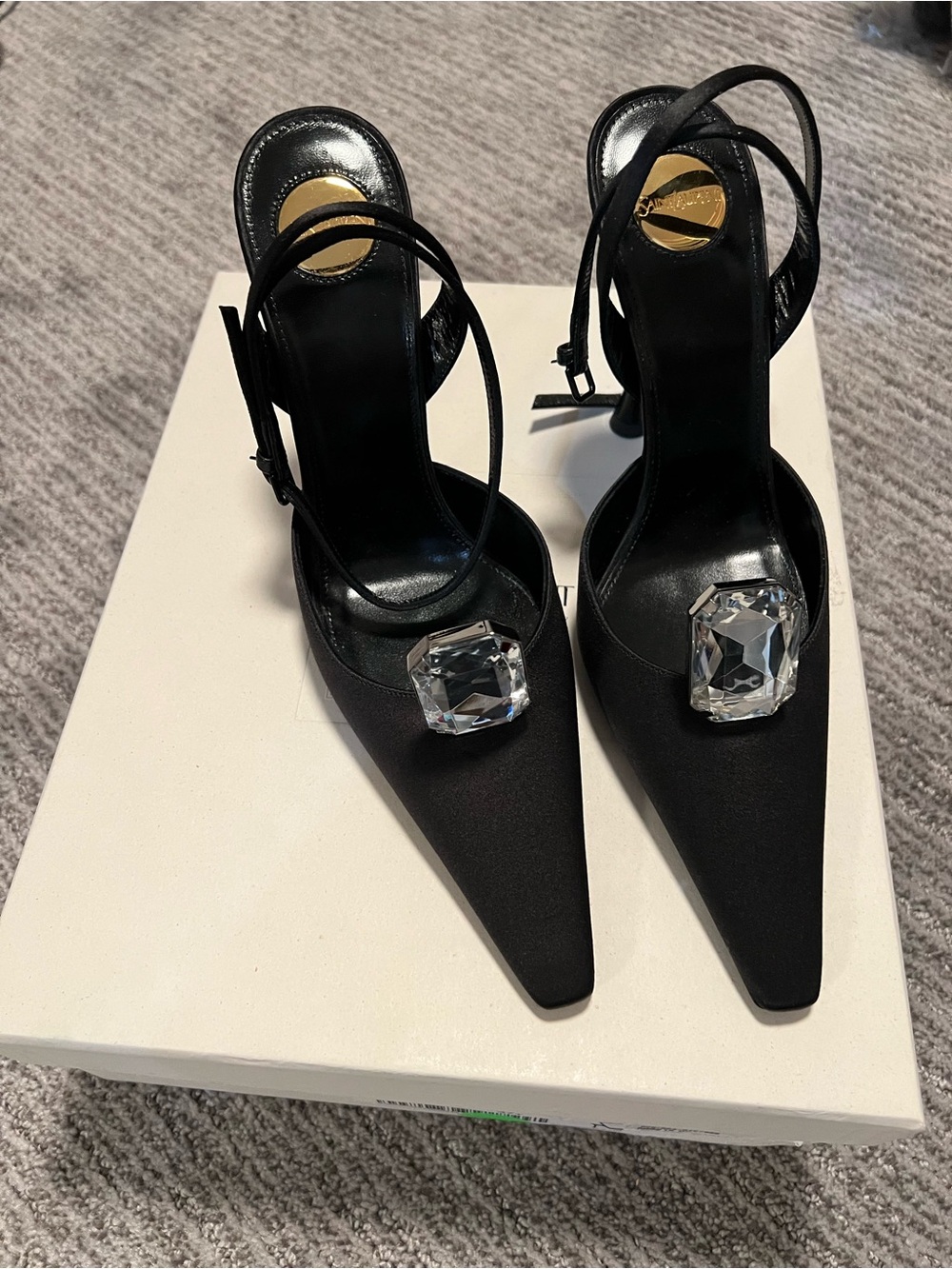 Saint Laurent Satin Harlow Heels